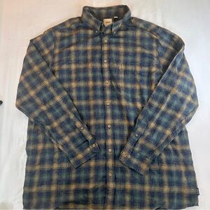 ROWM Mens Button Up Plaid Multicolor Flannel Shirt Mens Size 2XL - (519)